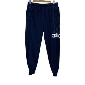 adidas Navy Sweatpants with White Logo